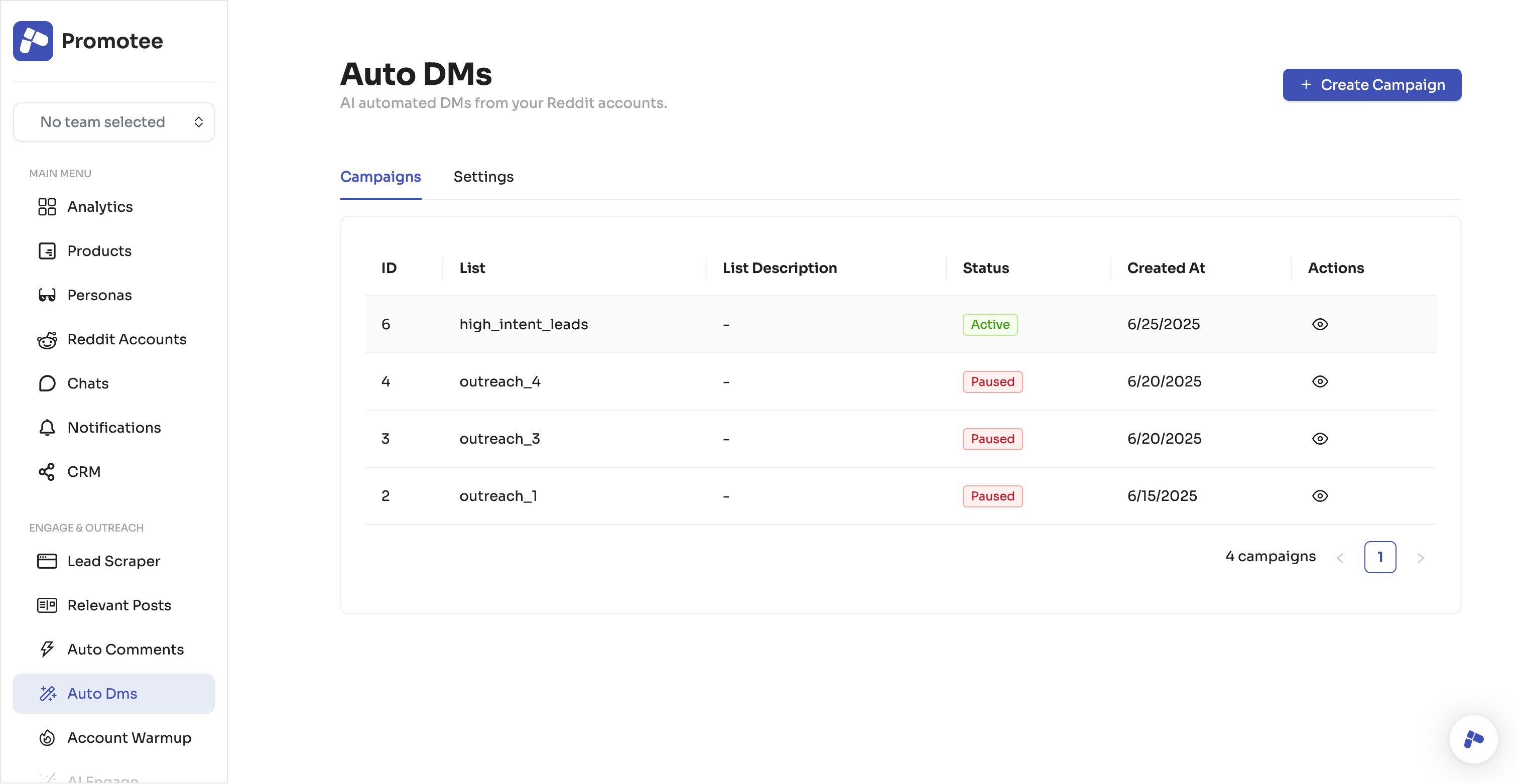 Promotee Auto DMs Feature Screenshot